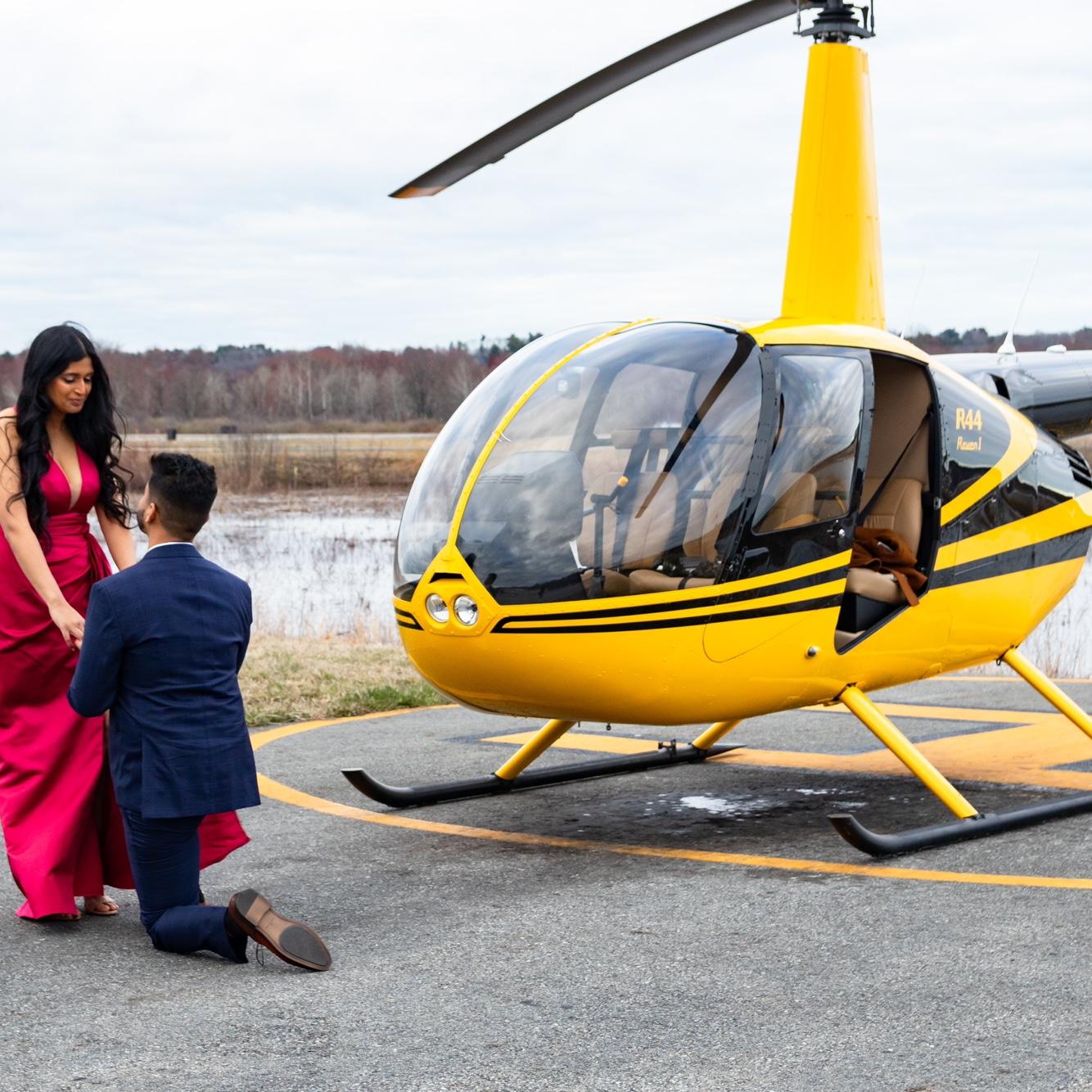 Sarthak proposed to Divya in front of the helipad