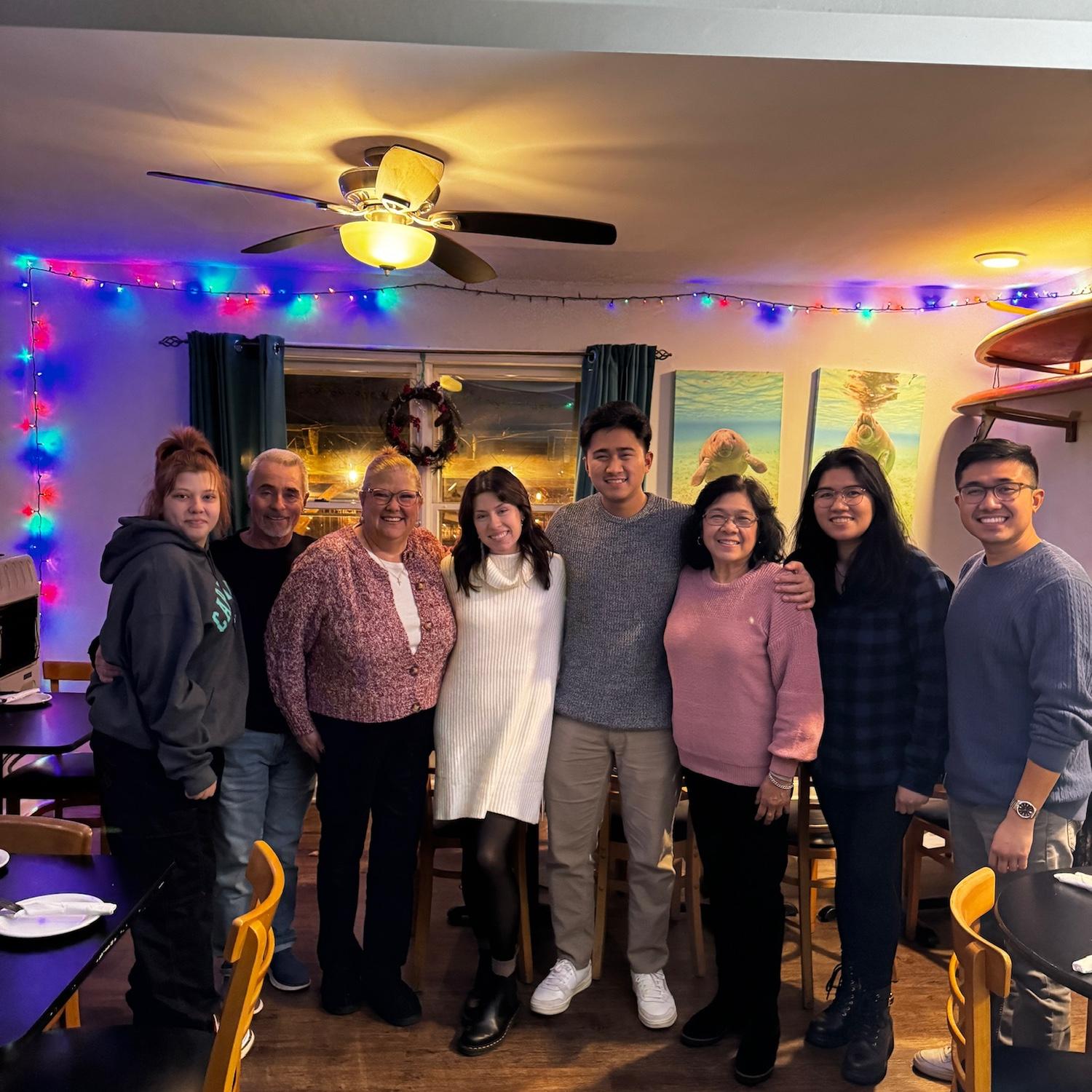 Dinner with our family the night we got engaged. 12/27/25