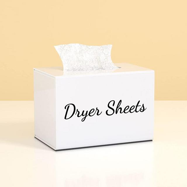 Dryer Sheet Holder, Carmanon Dryer Sheet Dispenser for Laundry Room, Acrylic Fabric Softener Sheets Holder Magnetic Dryer Sheets Holder, Laundry Dryer Sheet Holder, Farmhouse Dryer Sheet Container