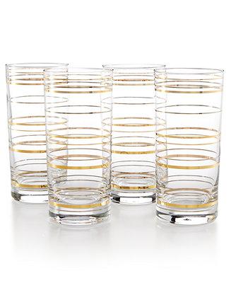 Highball Glasses with a Twist, Set Of 4, Created for Macy's