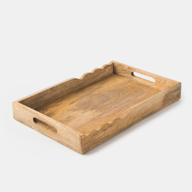 Mela Artisans Scalloped Elegance Serving Tray