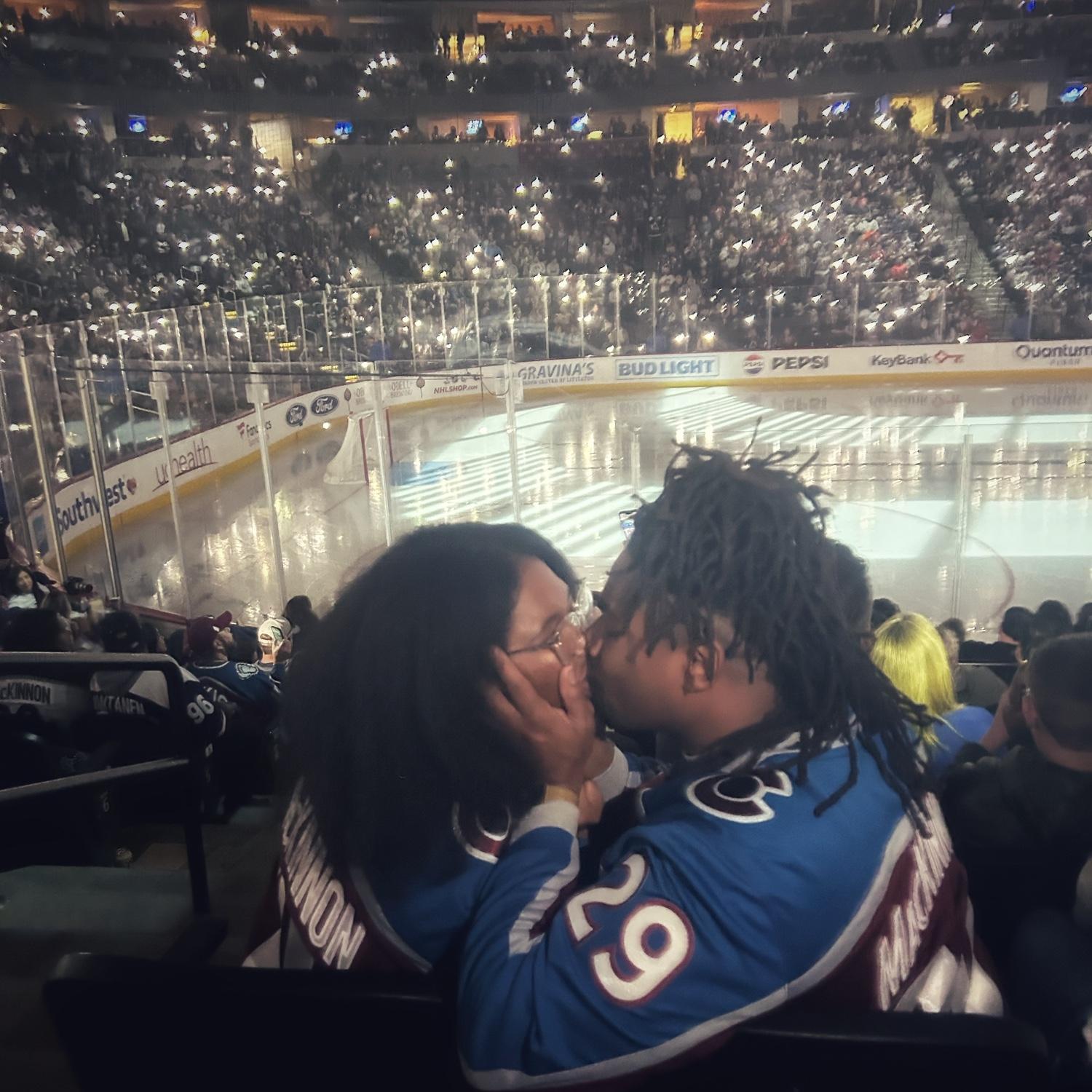 Our First Hockey Game. Go Avalanche!