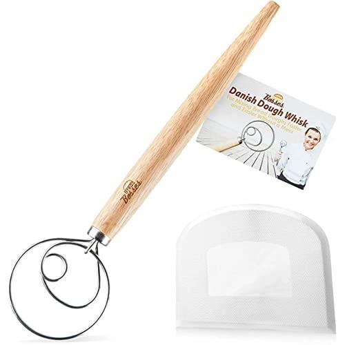 Danish Dough Whisk Bread Mixer - Hook Dutch Pizza Dough Making Bread Mixer Whisk Hooks Accessories Wisks - Great As A Gift