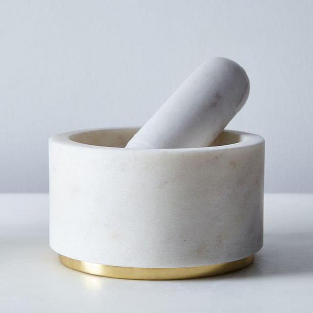 Marble & Metal Mortar & Pestle