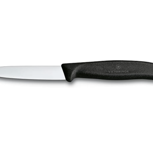 Victorinox 3.25 Inch Swiss Classic Paring Knife with Straight Edge, Spear Point, Black