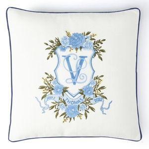Bespoke Embroidered Crest Pillow Cover