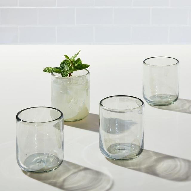 Recycled Silver Double Old Fashioned Glasses, Set of 4