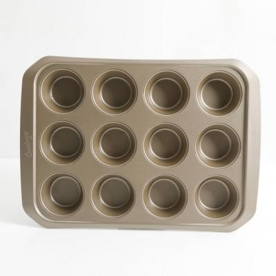 Cravings by Chrissy Teigen 12 Cup Aluminum Muffin Pan - Gold
