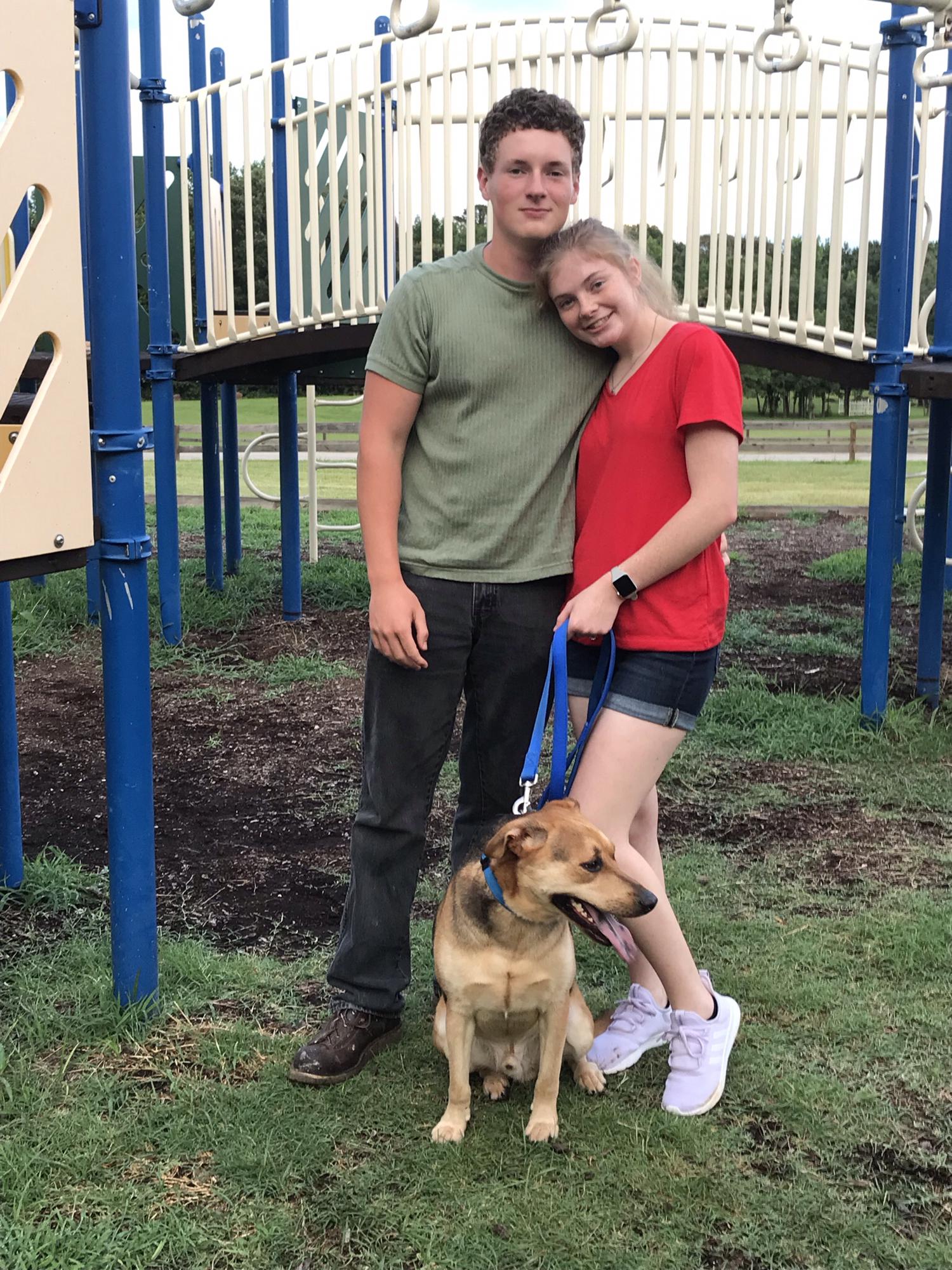 Radar, Nace, and I at the park. A quick family picture.