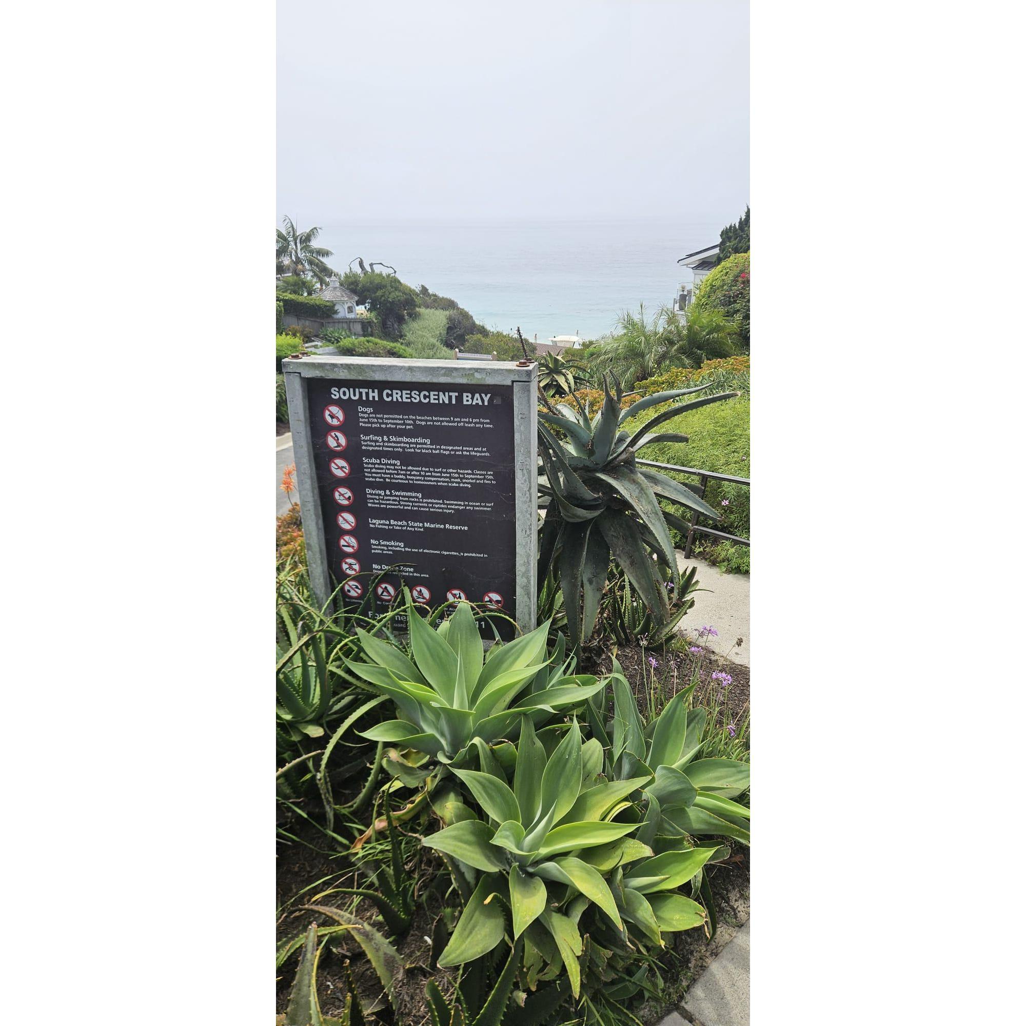 Crescent Bay Beach Entrance