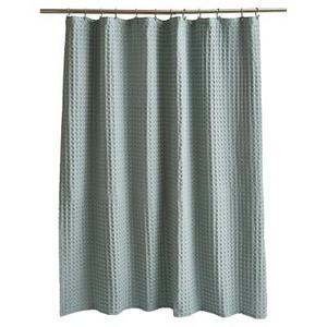 Wide Waffle Shower Curtain Aqua - Fieldcrest®