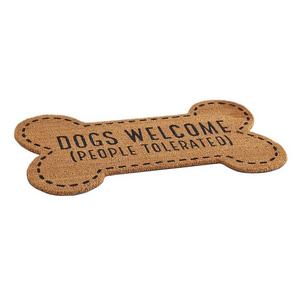Mud Pie Mud Puppy Collection Dogs Welcome Bone-Shaped Door Mat