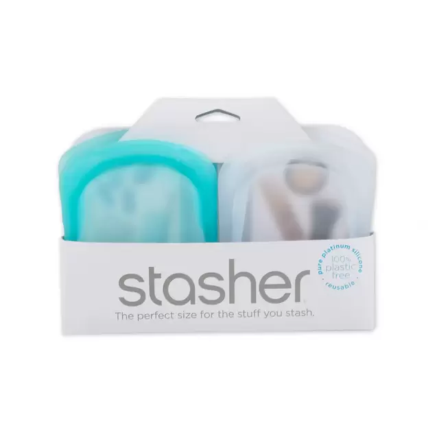 Stasher Reusable 4 oz. Silicone Food Storage Bags (Set of 2)