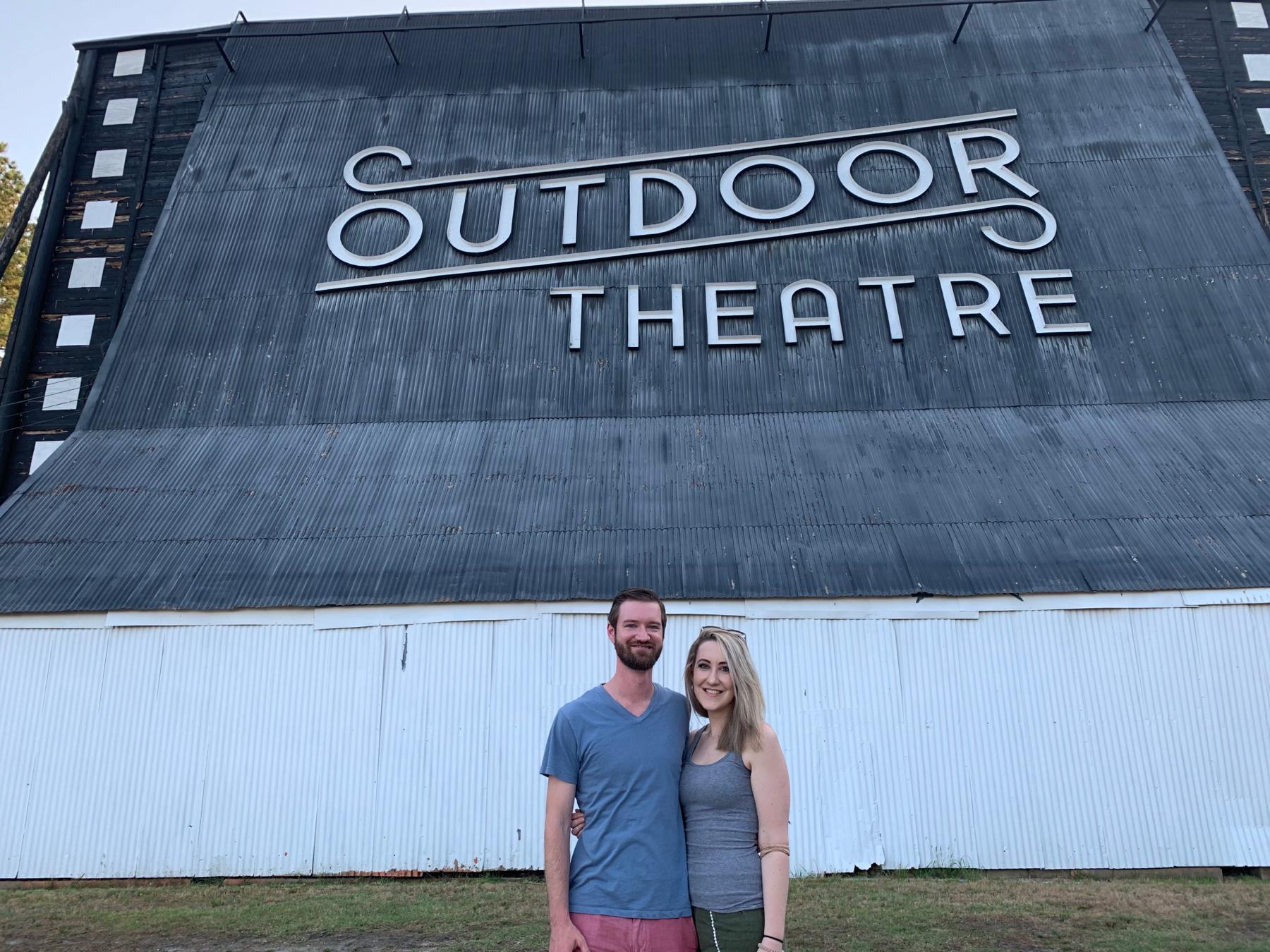 Our first date out (during Covid). Drive-in theater!