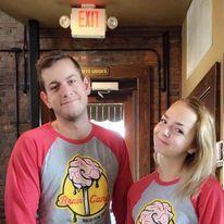 Can you tell we were forced to take this picture because we were matching?