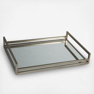 Derex Mirrored Glass Tray