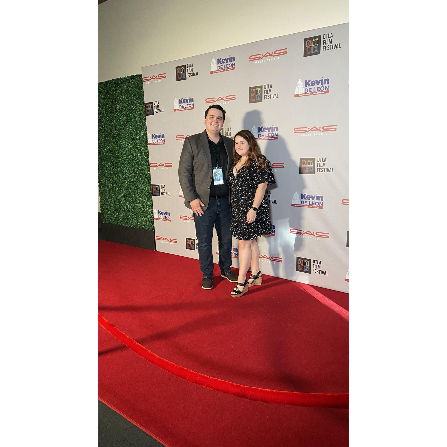 Walking the red carpet at the DTLA Film Festival.