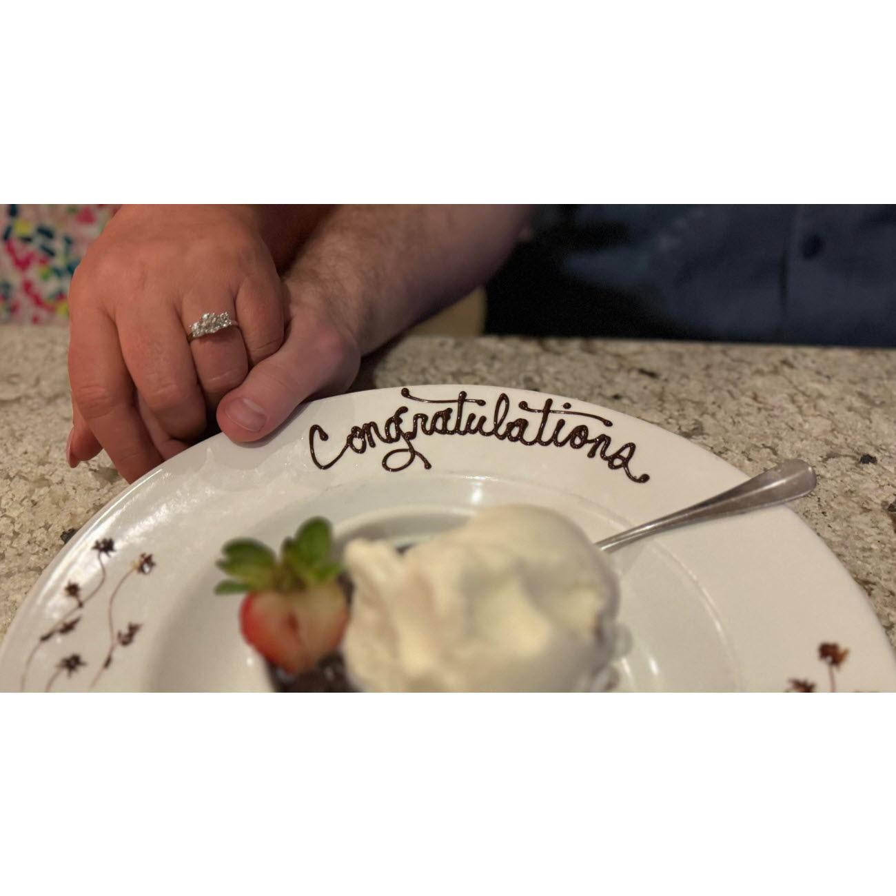 Right after she said "YES"!