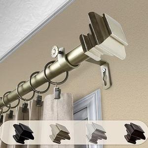 Rod Desyne Fern 1 IN Adjustable Curtain Rod - Gold 48-84 In