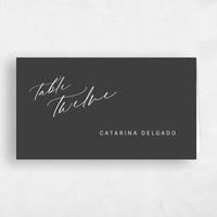 Black Wedding Place Card - Blair