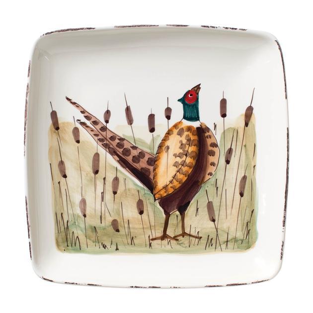 Wildlife Pheasant Small Square Platter