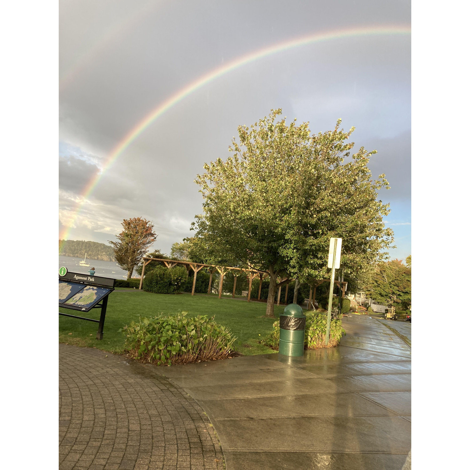 Double rainbow in Bar Harbor, Maine.