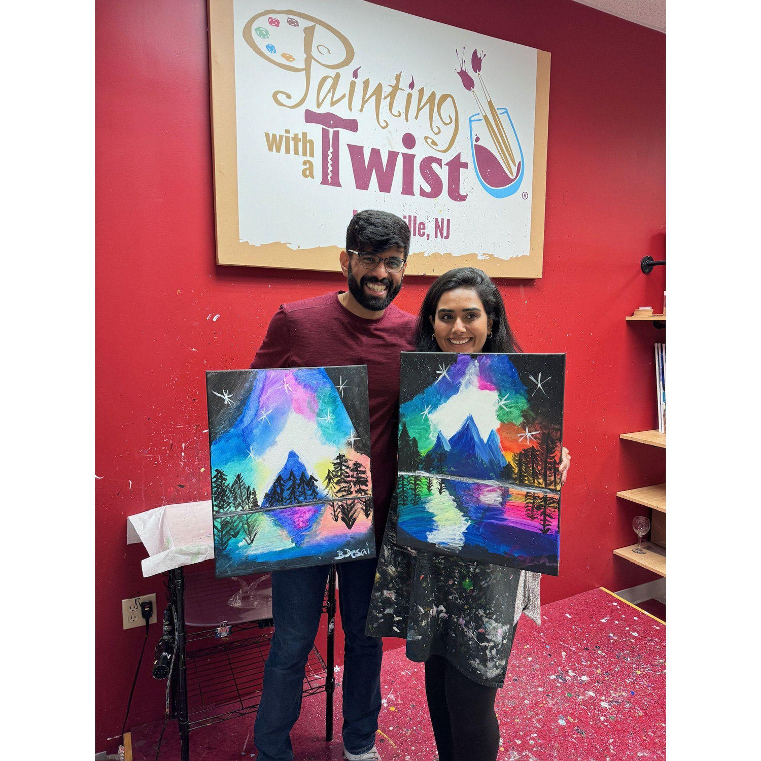 The Time we went painting (I thought my painting was better)