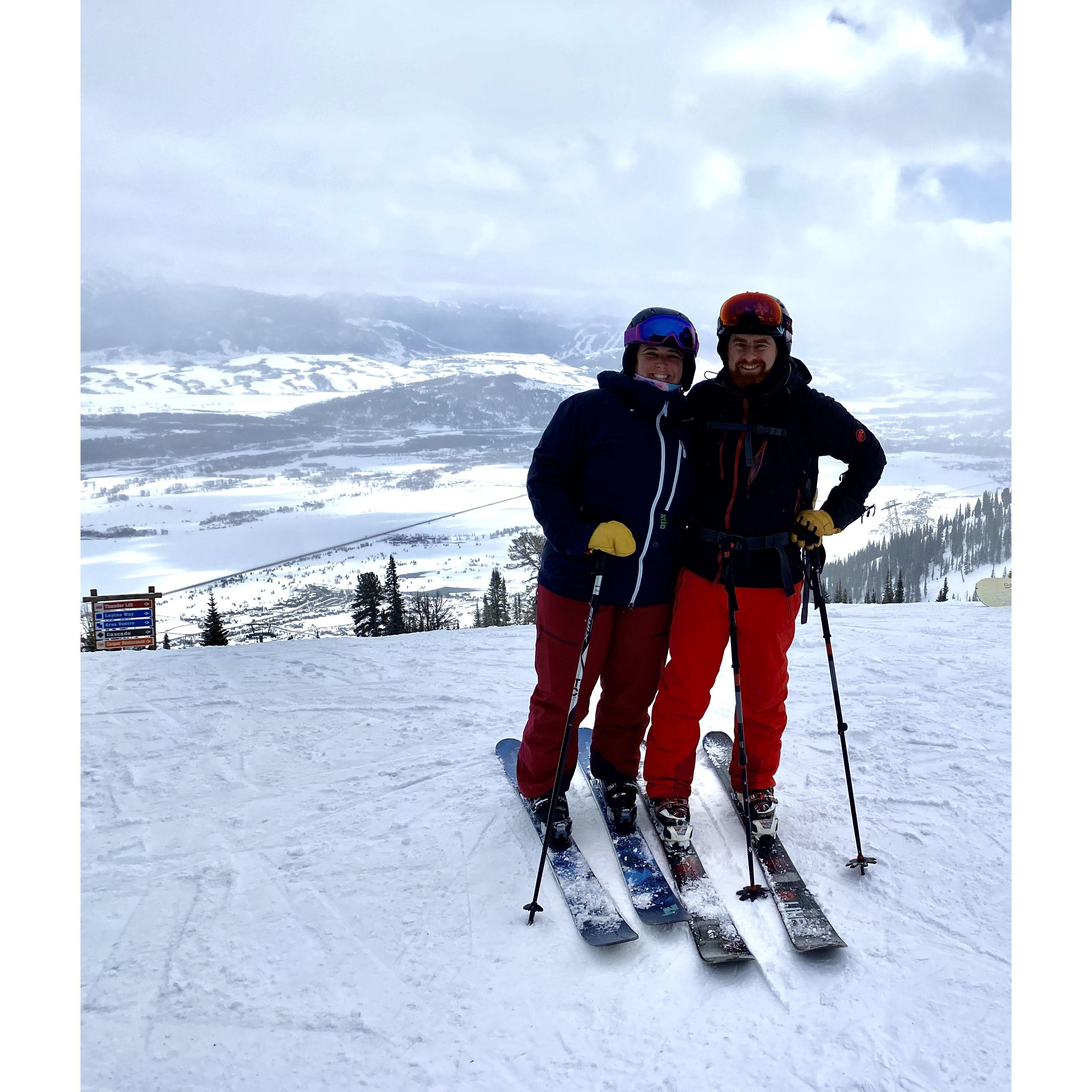 Our favorite activity together, skiing in Utah.