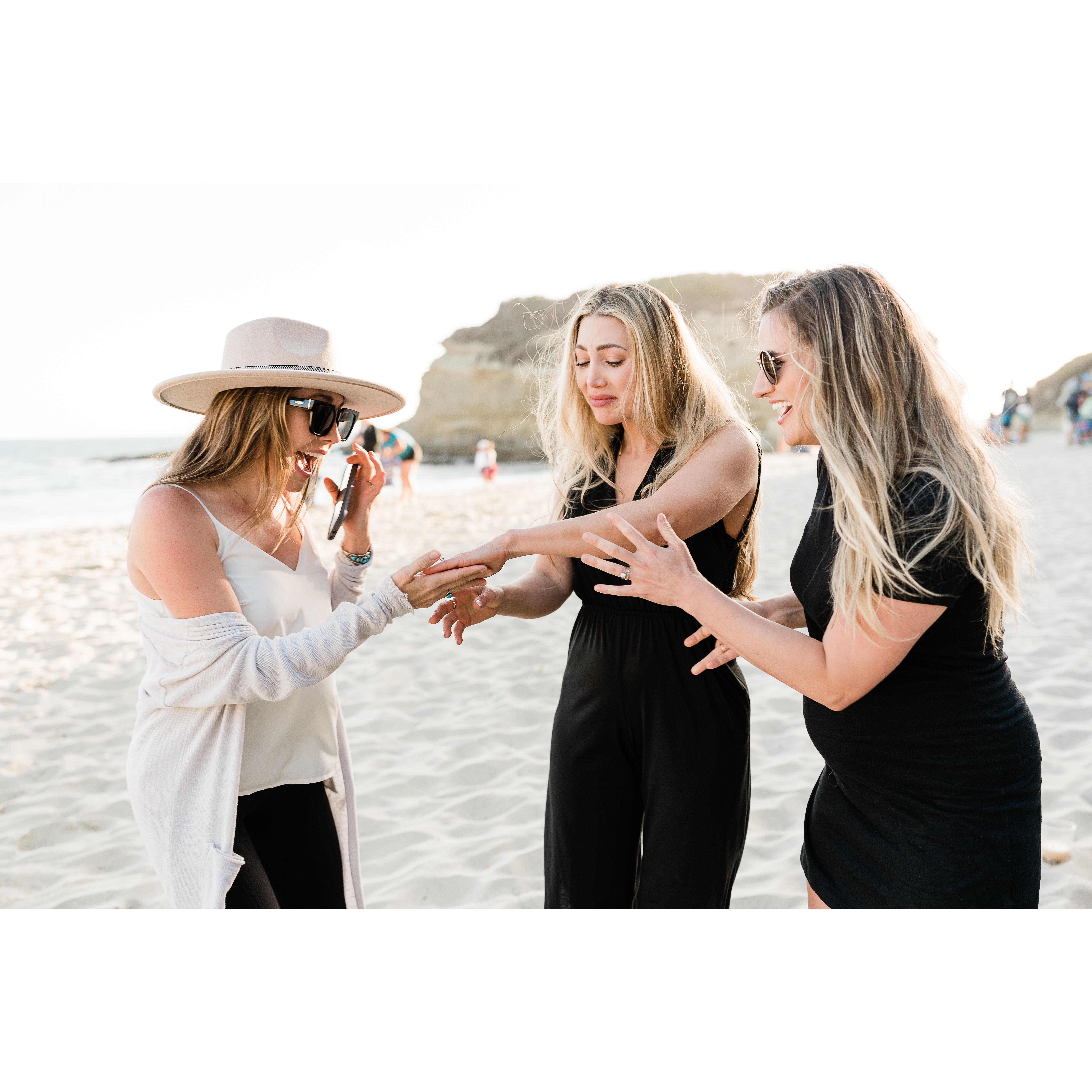 showing Alex & Lindsay my new ring