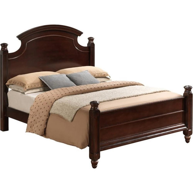 Glory Furniture Summit King Poster Bed in Cappuccino