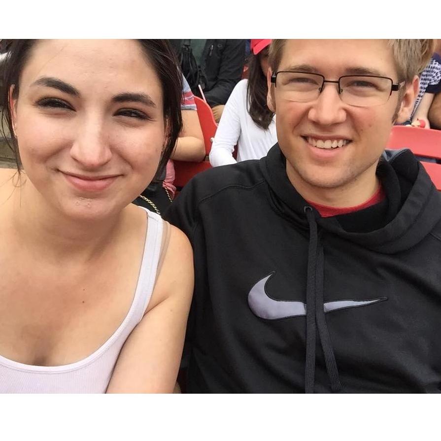 At our first (and only) baseball game.