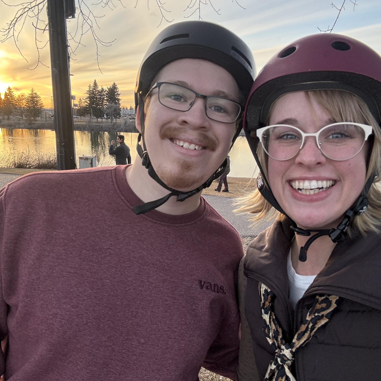 Roller skating around the river during a remarkably warm February 😅