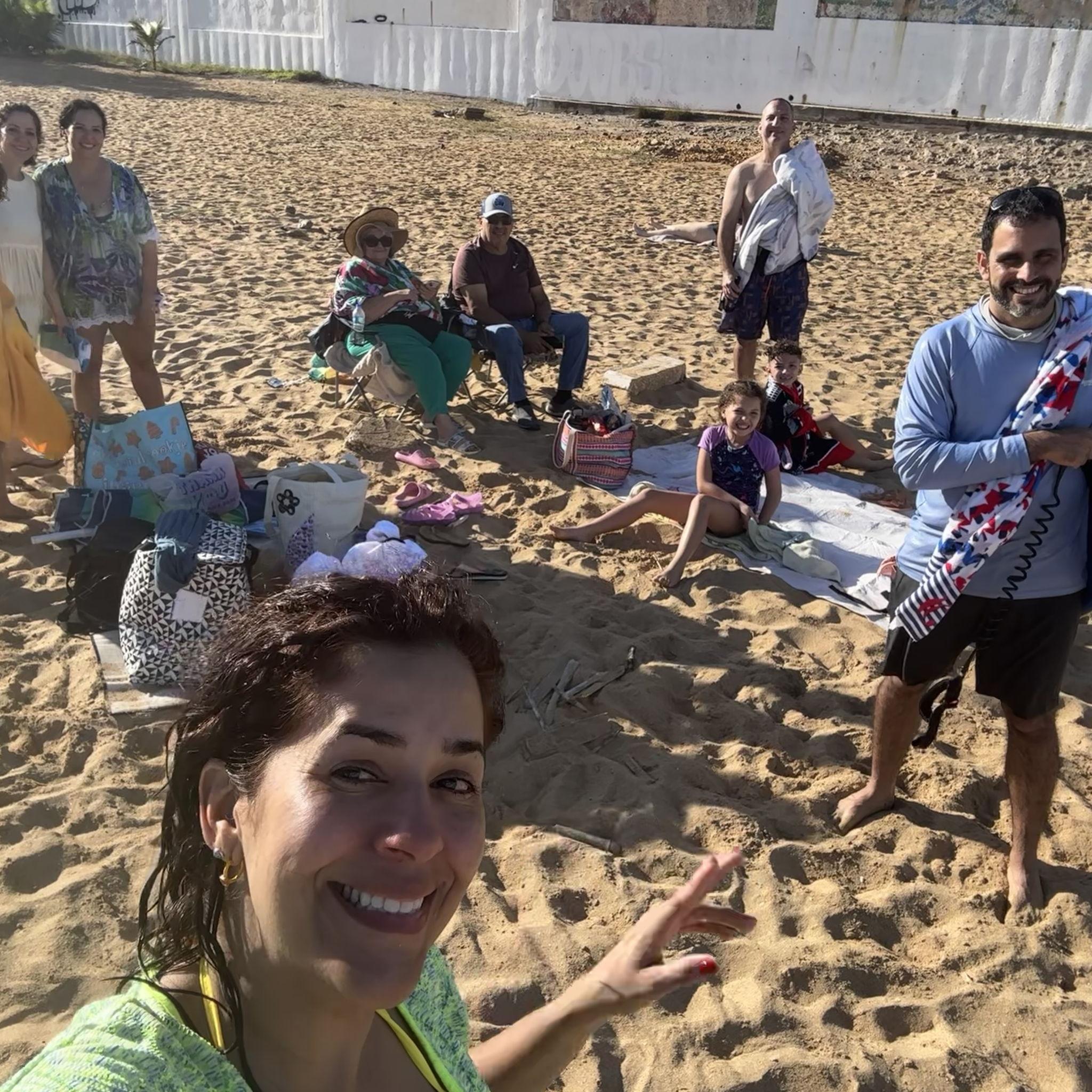 En la Poza del Obispo con la familia