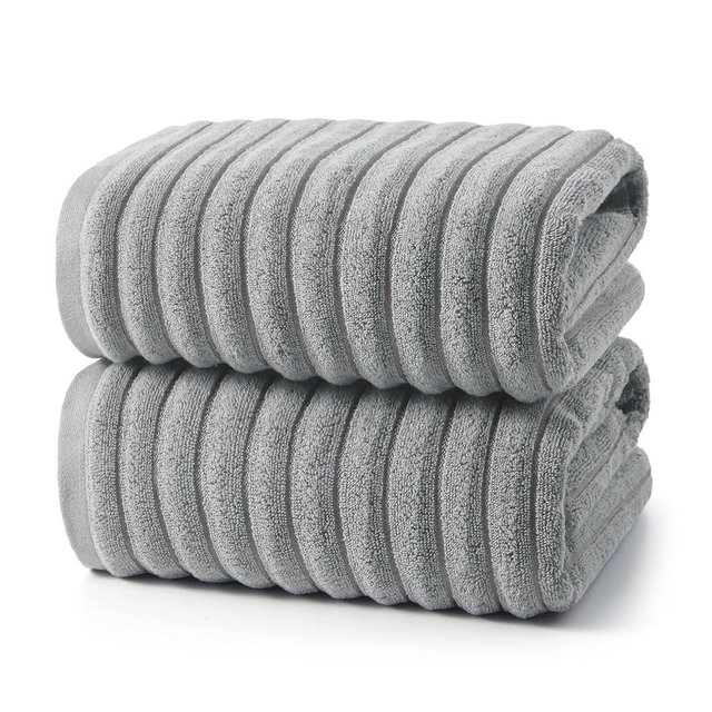 REDKISS 2Pack Large Bath Towels 31×63 inches, 100% Cotton, Super Soft and Absorbent, Quick-Dry Towels, Perfect for Bathroom,Plush Shower Towels-Gray