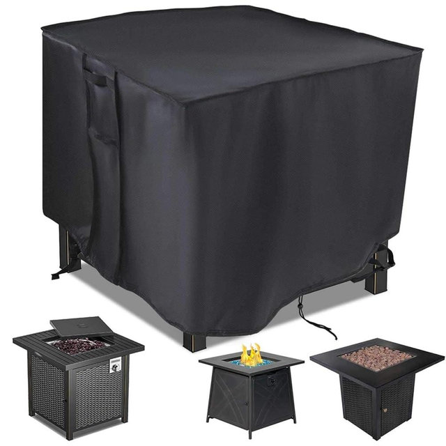 Saking Fire Pit Cover,32 inch Square Firepit Covers Gas Fireplace Fire Pit Table Cover for Propane Fire Pit - 32 x 32 x 17 Inch