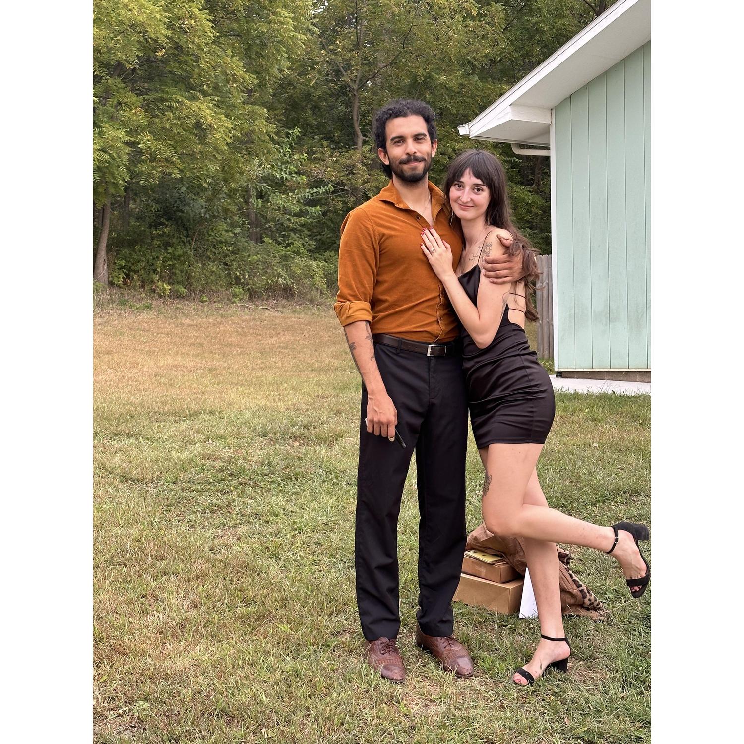 engagement party at the family farm in Madrid, IA 9/9/2023