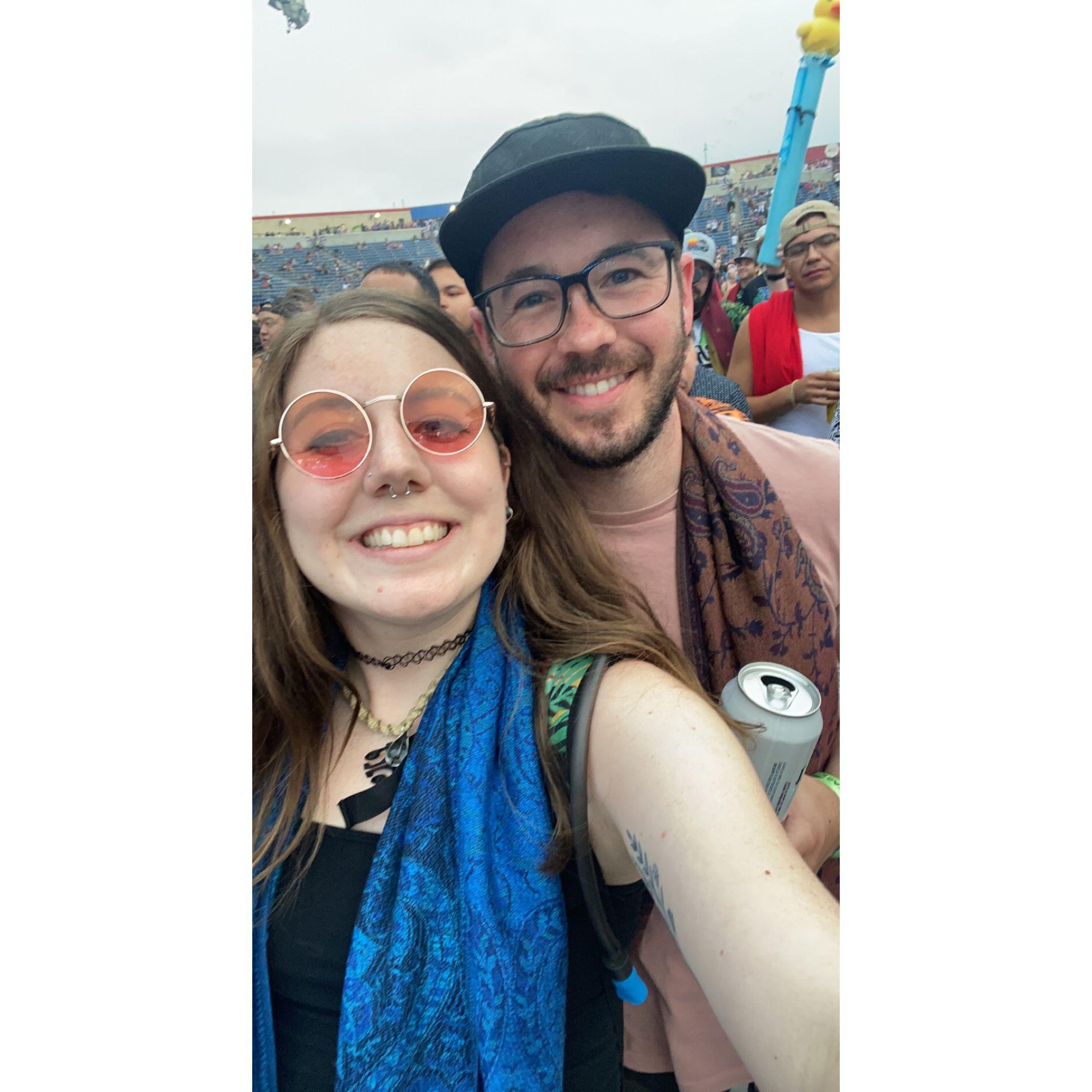 Here was our first concert together - we went to North Coast Music Festival