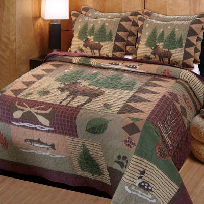 Greenland Home Fashions Moose Lodge 3-Piece Quilt Set