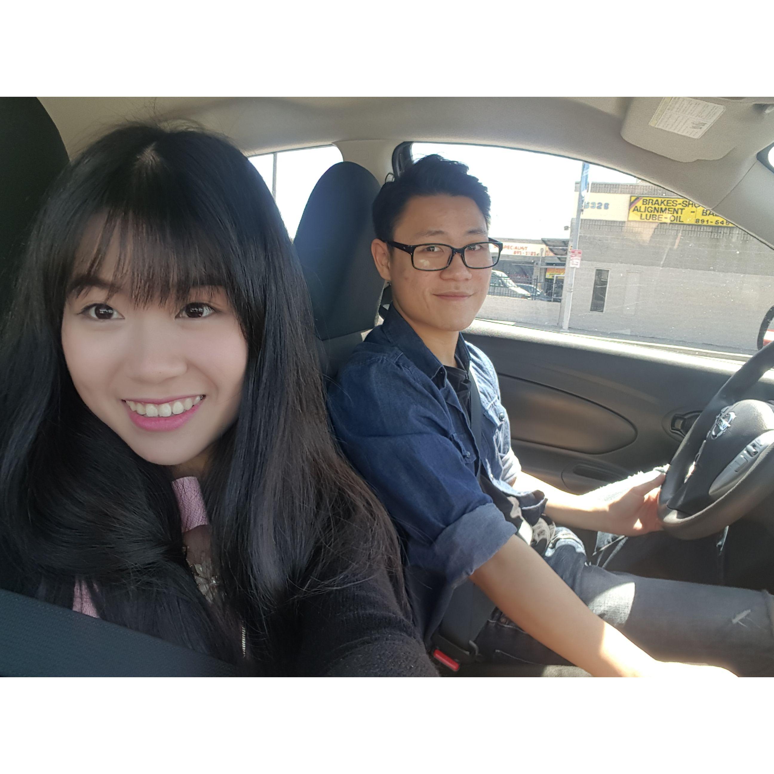 04-14-2017: She came to visit during her Spring break.