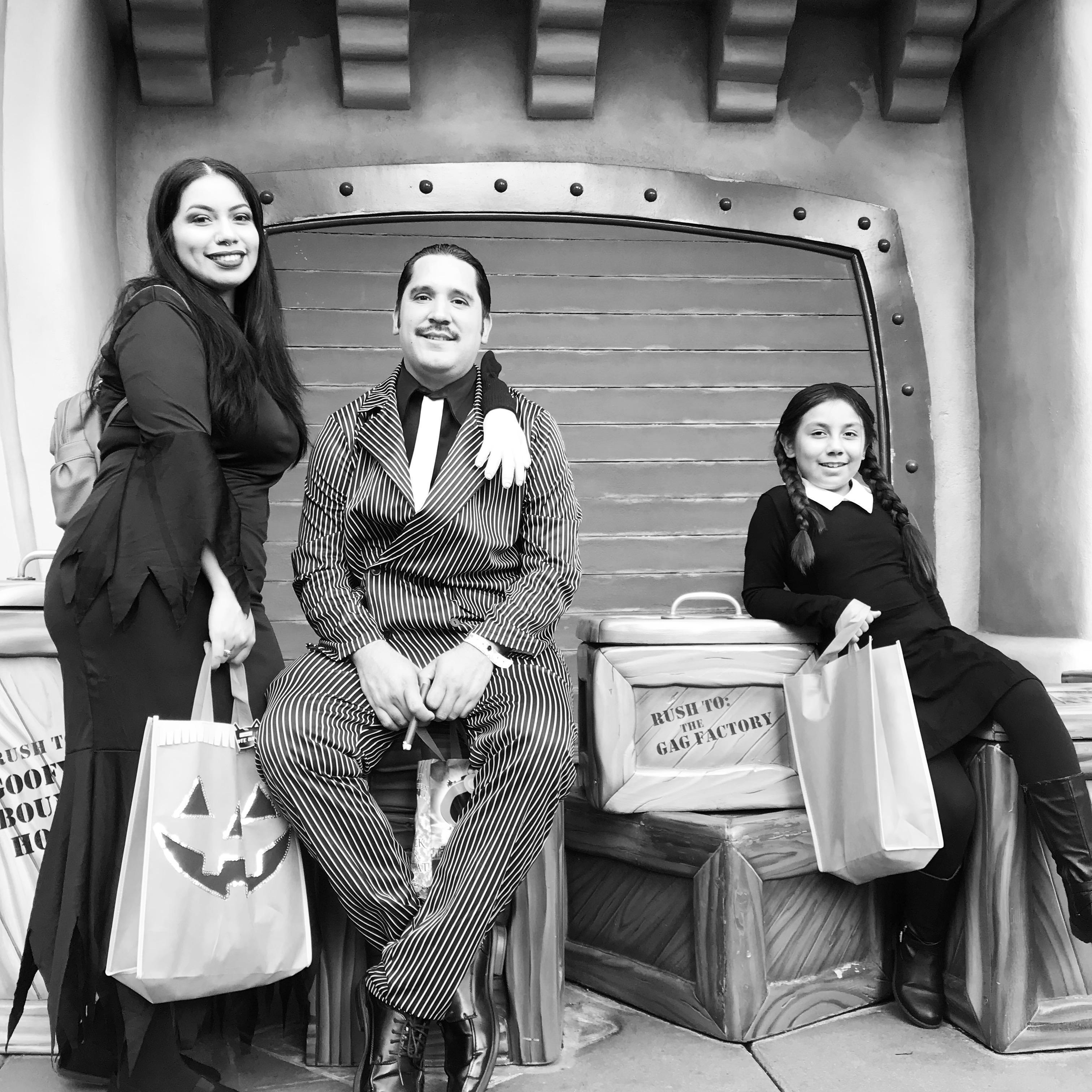 Our first family costume "The Addams"