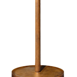 Paper Towel Holder Countertop, Wooden Standing Paper Towel Roll Stand for Rustic Farmhouse & Cottagecore Decor, Kitchen Bathroom Essential, Brown