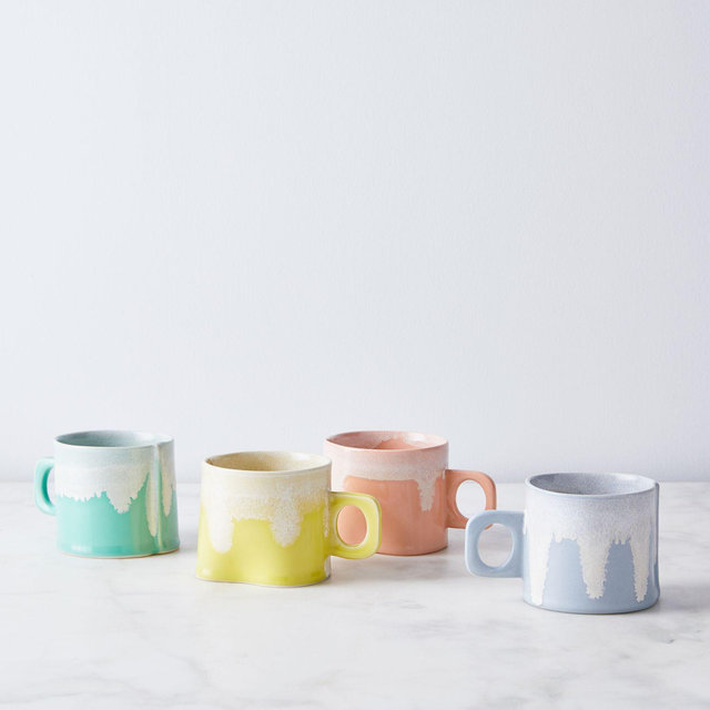 Handmade Color Drip Mug - Set of 4