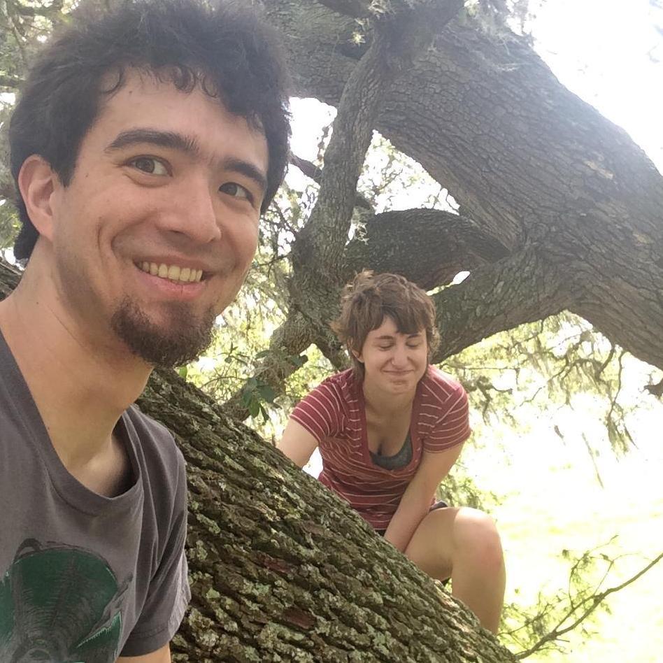 NEEDVILLE, TEXAS

This picture is from one of our first dates when we went hiking in Brazos Bend Park. David convinced Heather to climb up into this tall tree steep with him!