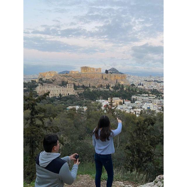 When Michael proposed to Sabrina in Athens, Greece on January 16, 2025.