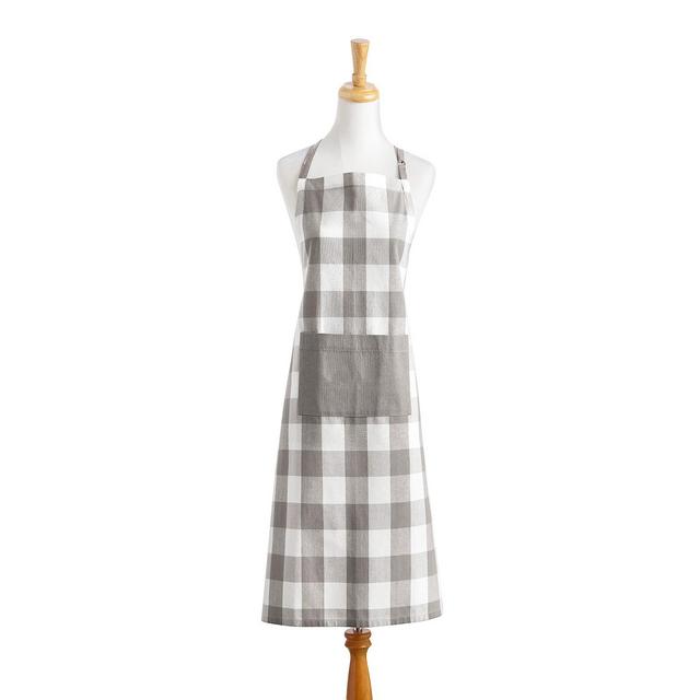 Elrene Farmhouse Living Buffalo Check Kitchen Apron with Pocket