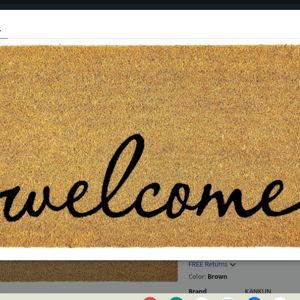 KANKUN Bold Coco Coir Door Mat with Heavy Duty Backing, Welcome Doormat (17" x 30"), Doormat Entrance (Bold Welcome)