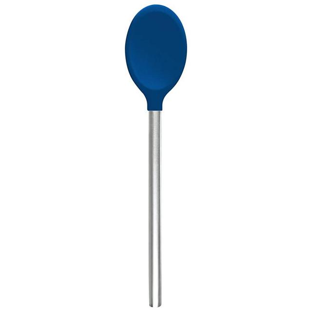 Tovolo Mixing Stainless Steel Handle Scratch-Resistant & Heat-Resistant Stirring Spoons, Kitchen Utensil Safe for Nonstick Cookware & Cast Iron Skillets, Deep Indigo