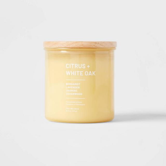 14.5oz Wellness Jar 2-Wick Citrus and White Oak Candle - Project 62™