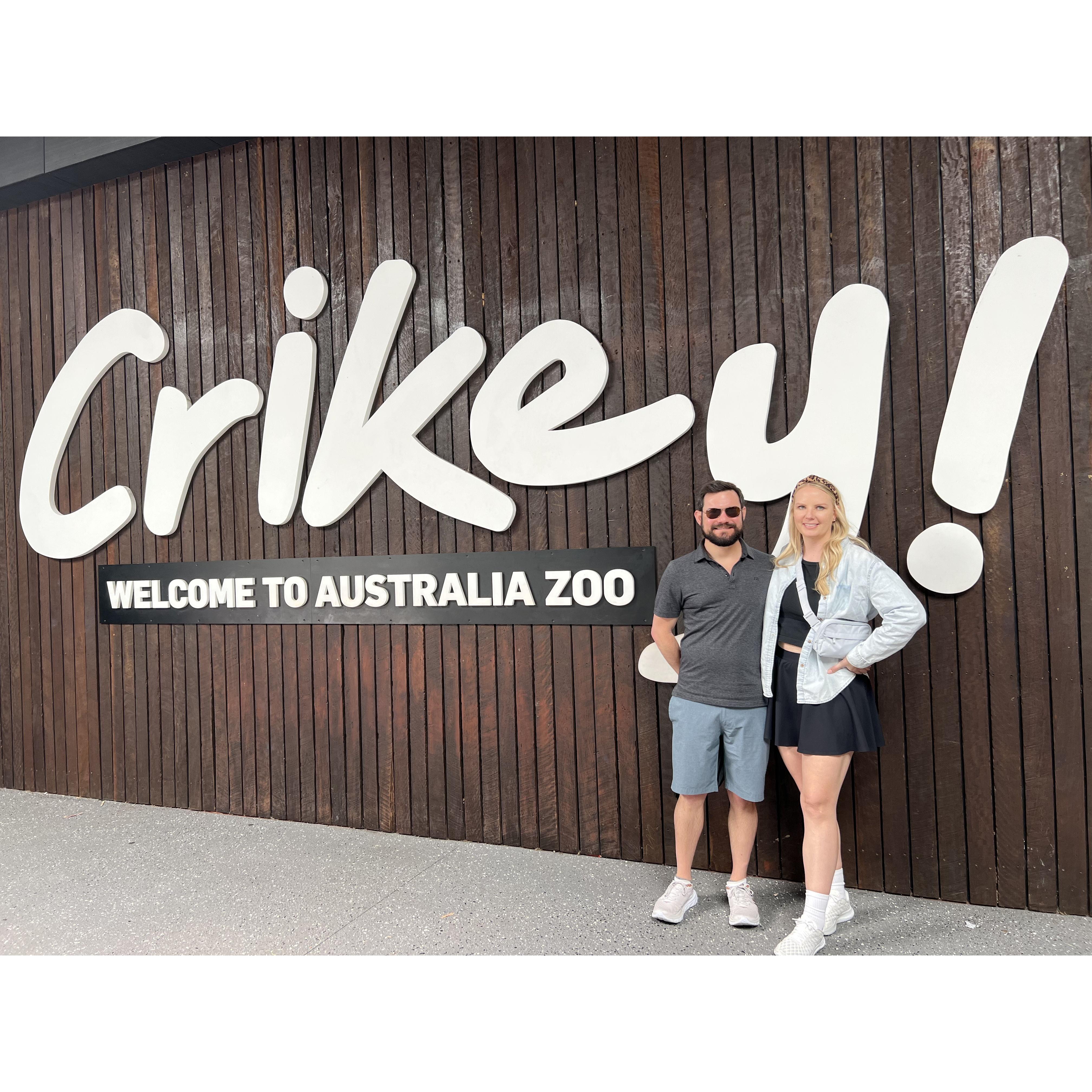 The day we got engaged! At the Australia (Steve Irwin Family) Zoo