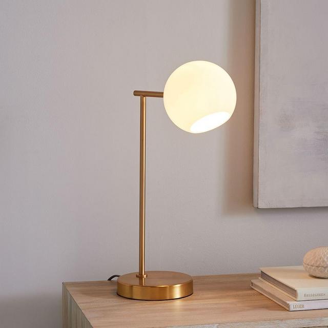 Staggered Glass Table Lamp + USB, Set of 2